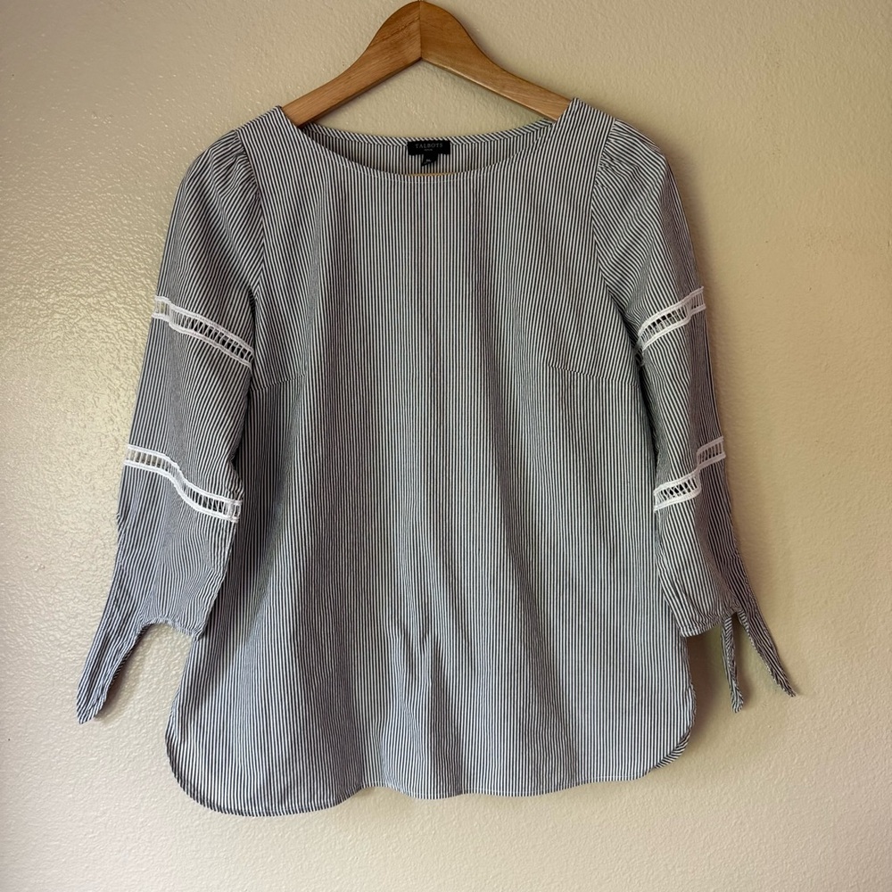 ❇️Talbots Gray and White Striped Blouse 2 for $22❇️